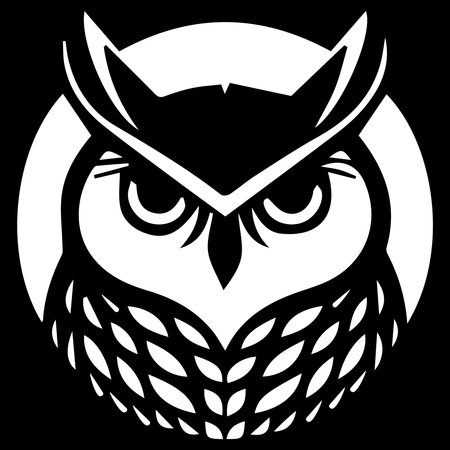Abstract Owl silhouette logo icons, owl logo design ideasのイラスト素材