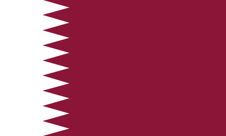 Qatar flag national material designのイラスト素材