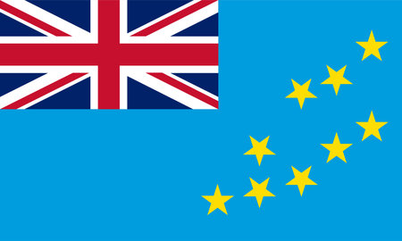 Tuvalu flag national material designのイラスト素材