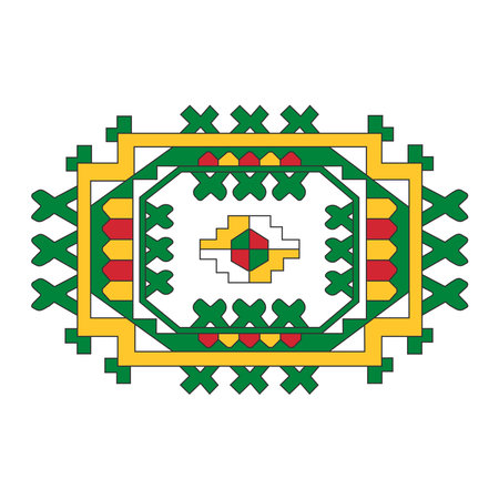 Turkmenistan element flag national material designのイラスト素材