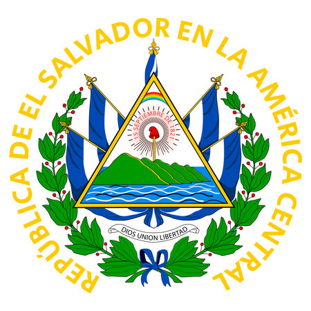 ElSalvador element flag national material designのイラスト素材
