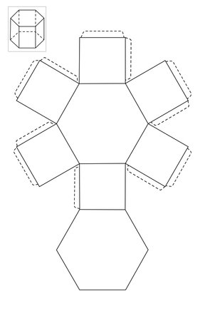 Display box Packaging Template. dot line Printable. paper box model. Cover Templateのイラスト素材