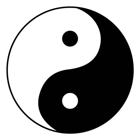 classic Ying yang simple iconのイラスト素材