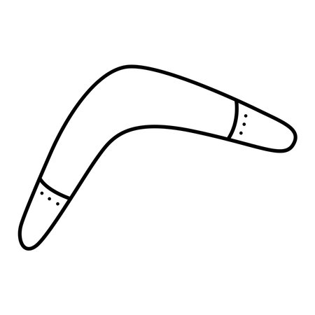 simple Boomerang line art iconのイラスト素材