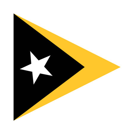 East Timor element flag national material designのイラスト素材