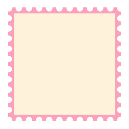 Square Blank postage stamp template. Mockup postage stamp. Postage stamp border.のイラスト素材