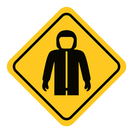 Protective Clothing Hazard Warning Symbolのイラスト素材