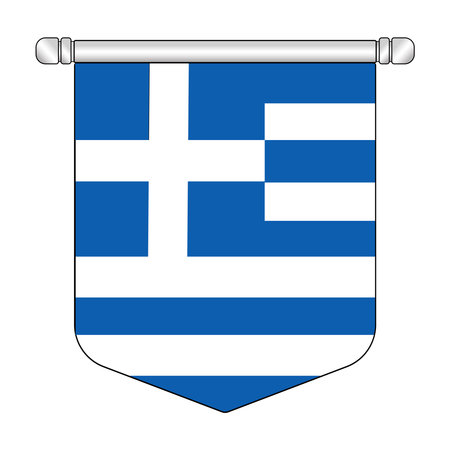 Equatorial Greece National Banner Symbol Hangingのイラスト素材