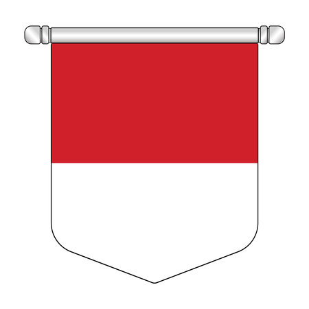 Equatorial Monaco National Banner Symbol Hangingのイラスト素材