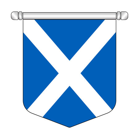 Equatorial Scotland National Banner Symbol Hangingのイラスト素材