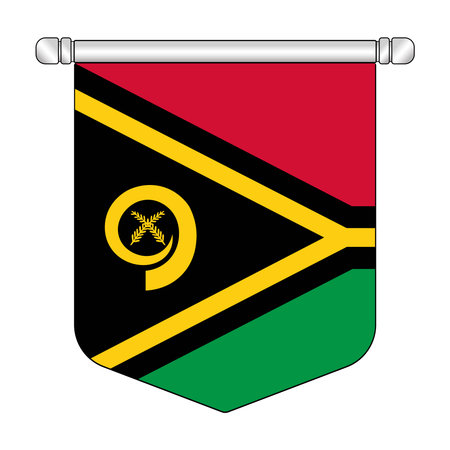 Equatorial Vanuatu National Banner Symbol Hangingのイラスト素材