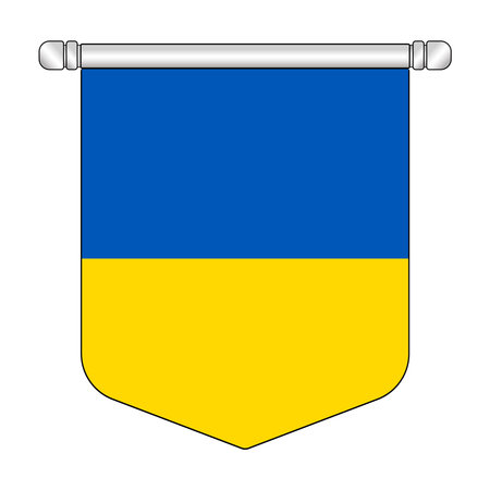 Equatorial Ukraine National Banner Symbol Hangingのイラスト素材