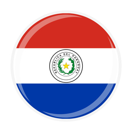 Peru national round circle flag emblem official iconのイラスト素材