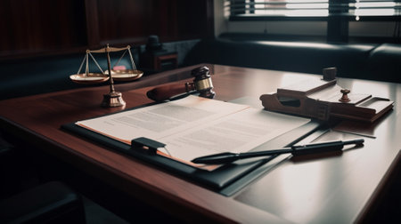 law service workplace desk Generative AIの素材