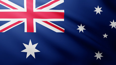 Waving flag of Australia. National flag of Australia backgroundの写真素材