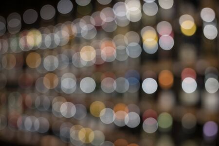 Abstract colorful circular bokeh background of line Christmaslight, abstract backgroundの写真素材