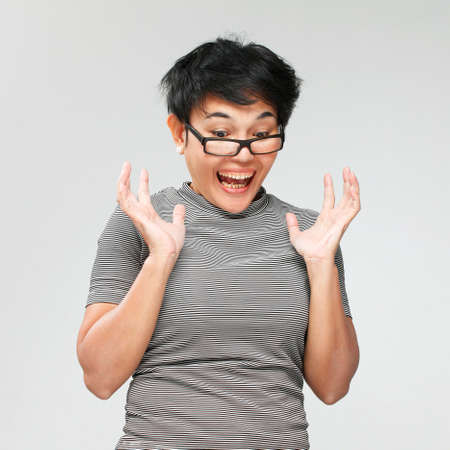 frighten womanの写真素材