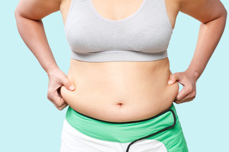 Women body fat belly