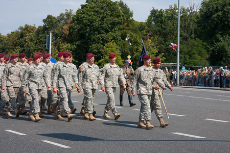 US American forces during the  Polish Armed Forces Dayのeditorial素材