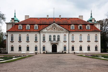 Palace of Nieborowski. View from the garden. Nieborow Villageのeditorial素材