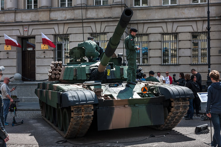 PT 91 Polish tank, Warsaw City, 70th anniversary of End of WW IIのeditorial素材
