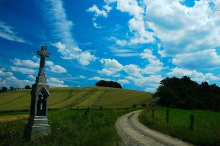 july landscape on czech countrysideの写真素材
