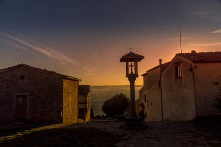 Walk to San Francesco Convent in Fiesoleの写真素材