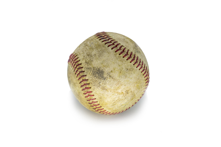 A baseball ball with sign of useの写真素材