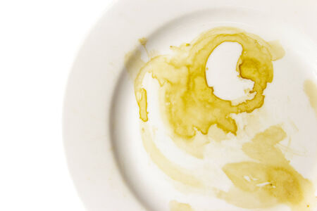 Coffee stain on dish の写真素材