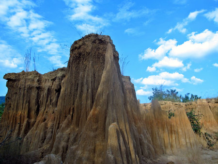 Canyon view under the clear blue skyの写真素材