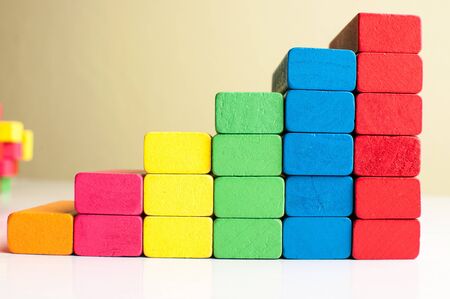block colour woodの写真素材
