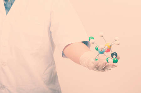 scientist with equipment and science experimentsの写真素材