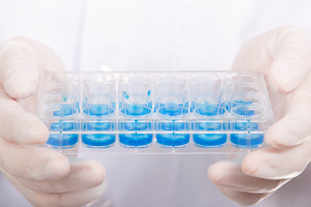 scientist with equipment and science experiments