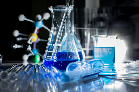 Equipment and experiments about science and chemistry. Being used in chemical experiments or manufacturing biological drugs .の写真素材