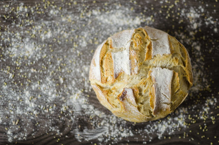 Homemade white organic vegan bread