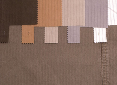 Palette samples of cotton materials