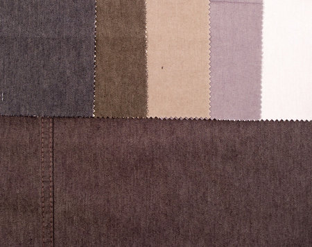 Palette samples of cotton materials