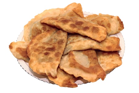 Dish chebureks Greek with meatの写真素材