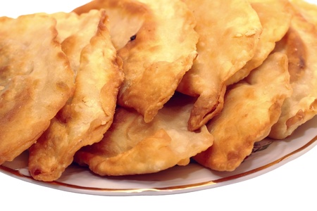 Dish chebureks Greek with meatの写真素材
