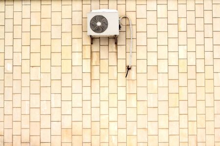 Single split system on a large blank wallの写真素材