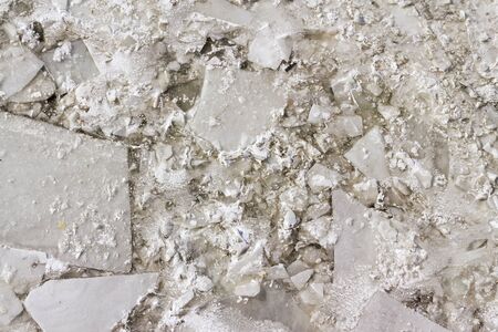 texture of the ice on frozen riverの写真素材