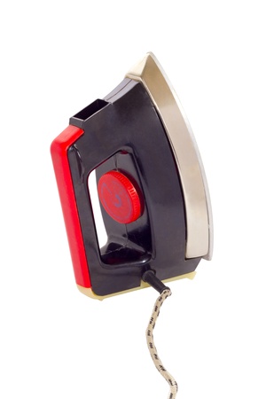 old iron black housing red pen isolated on whiteの写真素材