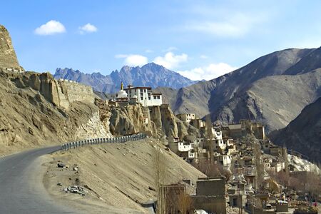 Buddhist monastery Lama Yura India Himalayas Ladakhの写真素材
