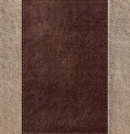Combined stitched leather background in vintage styleの写真素材