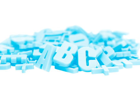 Colorf alphabet letters on a magnet