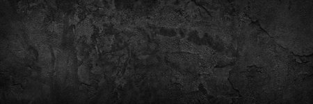 vintage dark gray rough cement plaster as background. Panorama