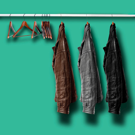 shoulder on the hanger on trendy backgroundの写真素材