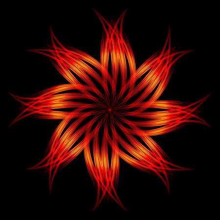 abstract graphic design element on black backgroundの写真素材