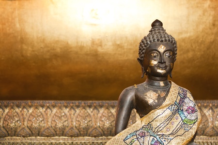 Sit Gold buddha の写真素材