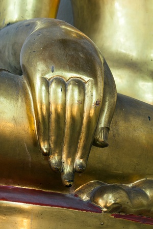 Hand golden of the Buddhaの写真素材